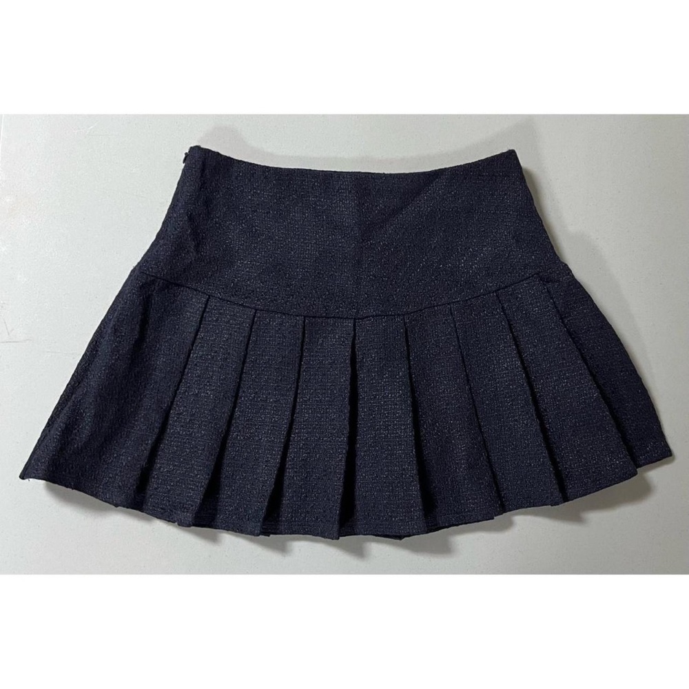 Navy ‘Lady Blue’ Pleated High-Waisted Mini Skirt Skort Size S 🧸 #skort #pleated